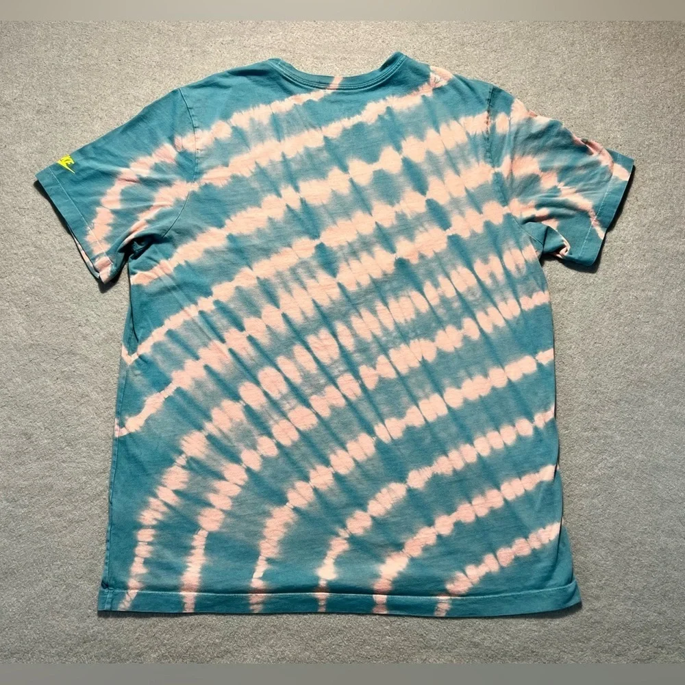 Nike Tie-Dye Festival T-Shirt Turquoise Green Yellow Logo Men’s XL Cotton